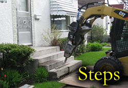 Ren Demolition takes care of your Concrete Step removal and demolition